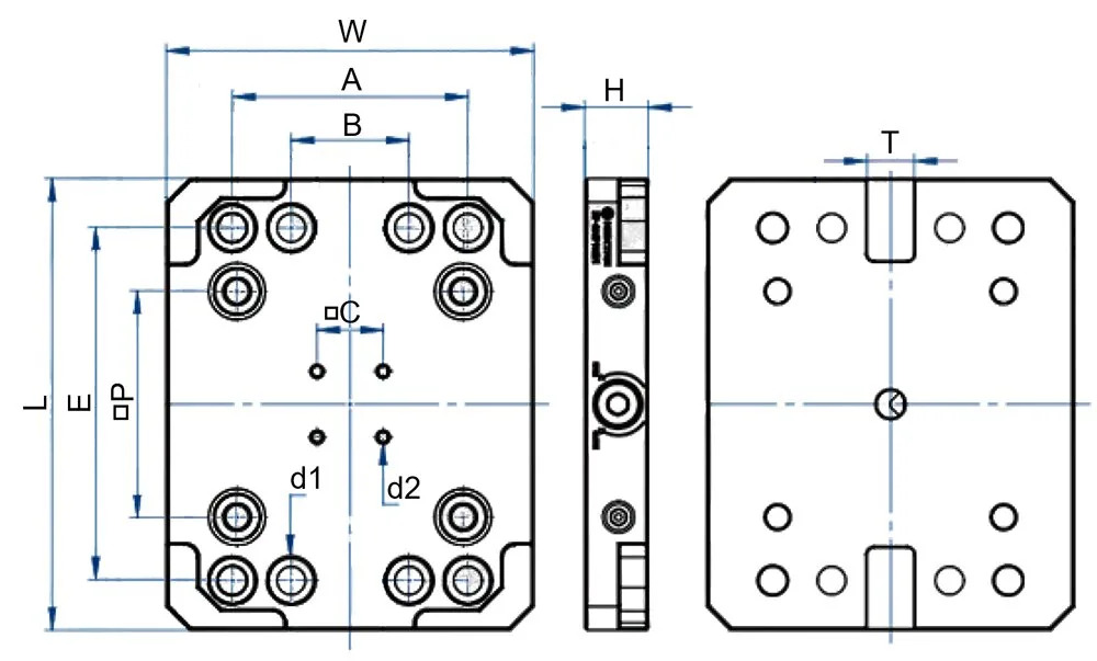 Плита Zero-Point S52P-150V1 быстросменная с ручным зажимом